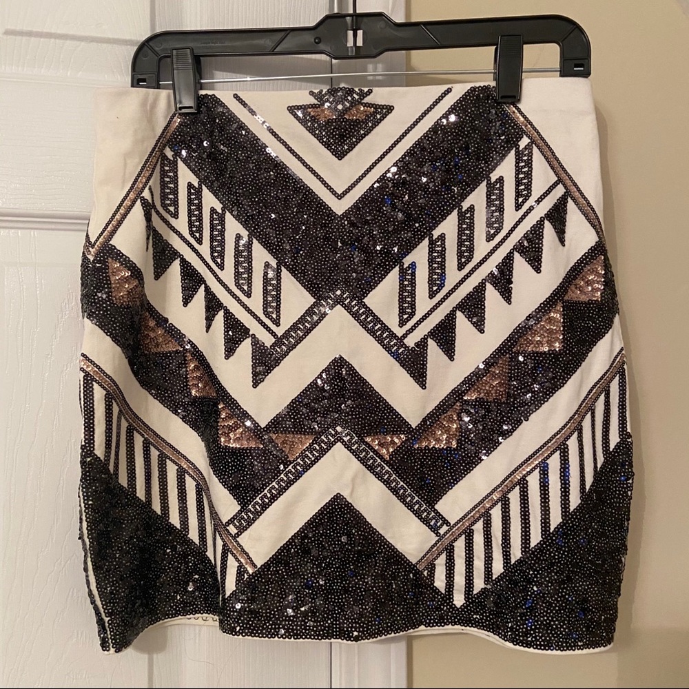 Sequin mini skirt